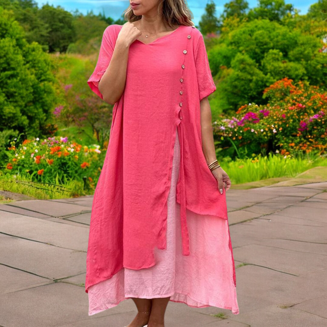 Breezy V-Neck Comfort Dress
