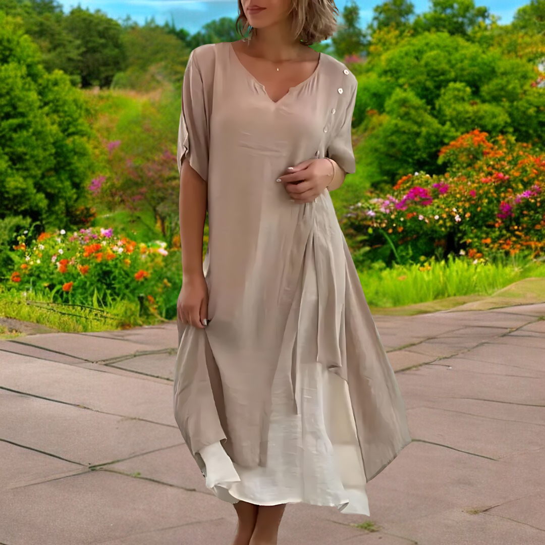 Breezy V-Neck Comfort Dress