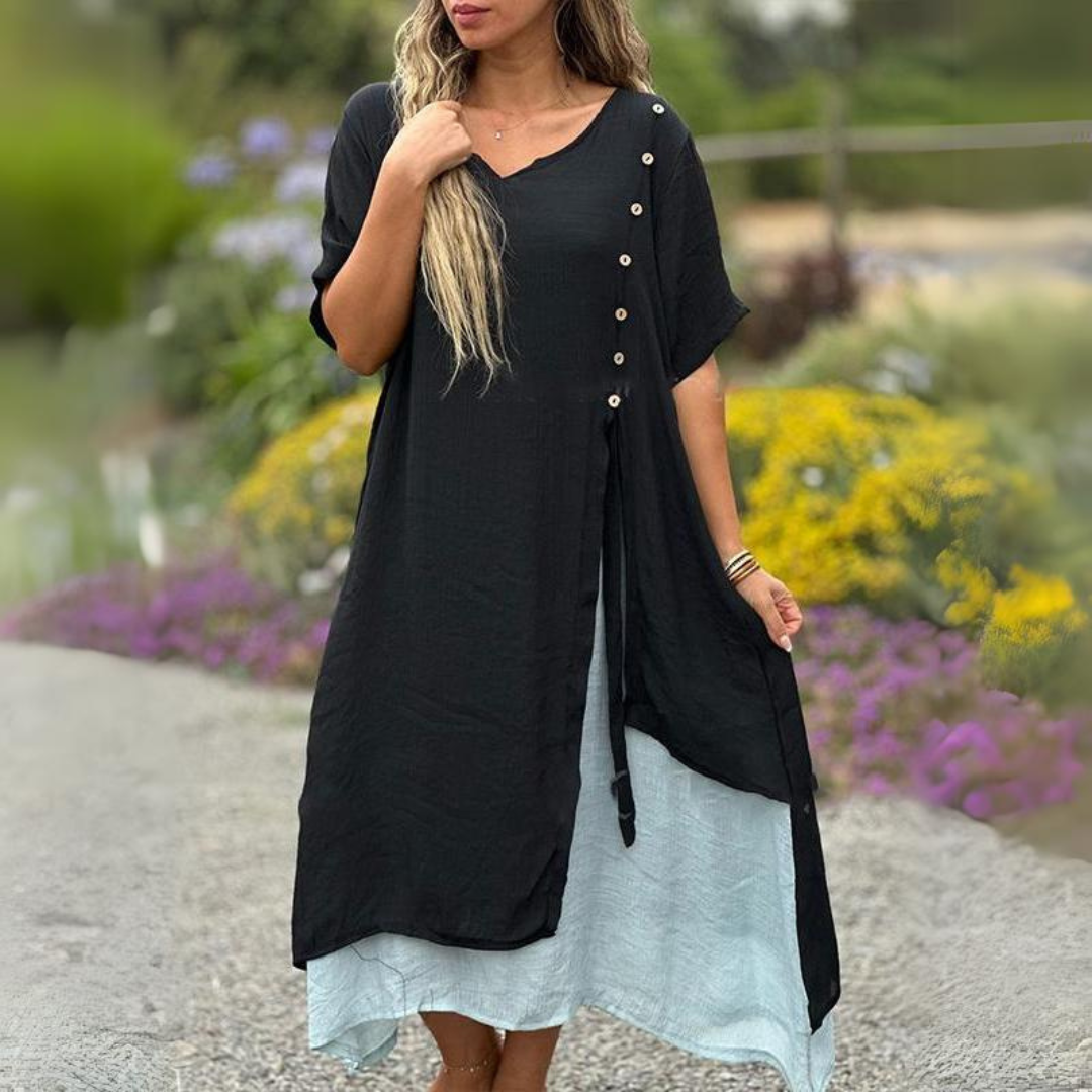 Breezy V-Neck Comfort Dress