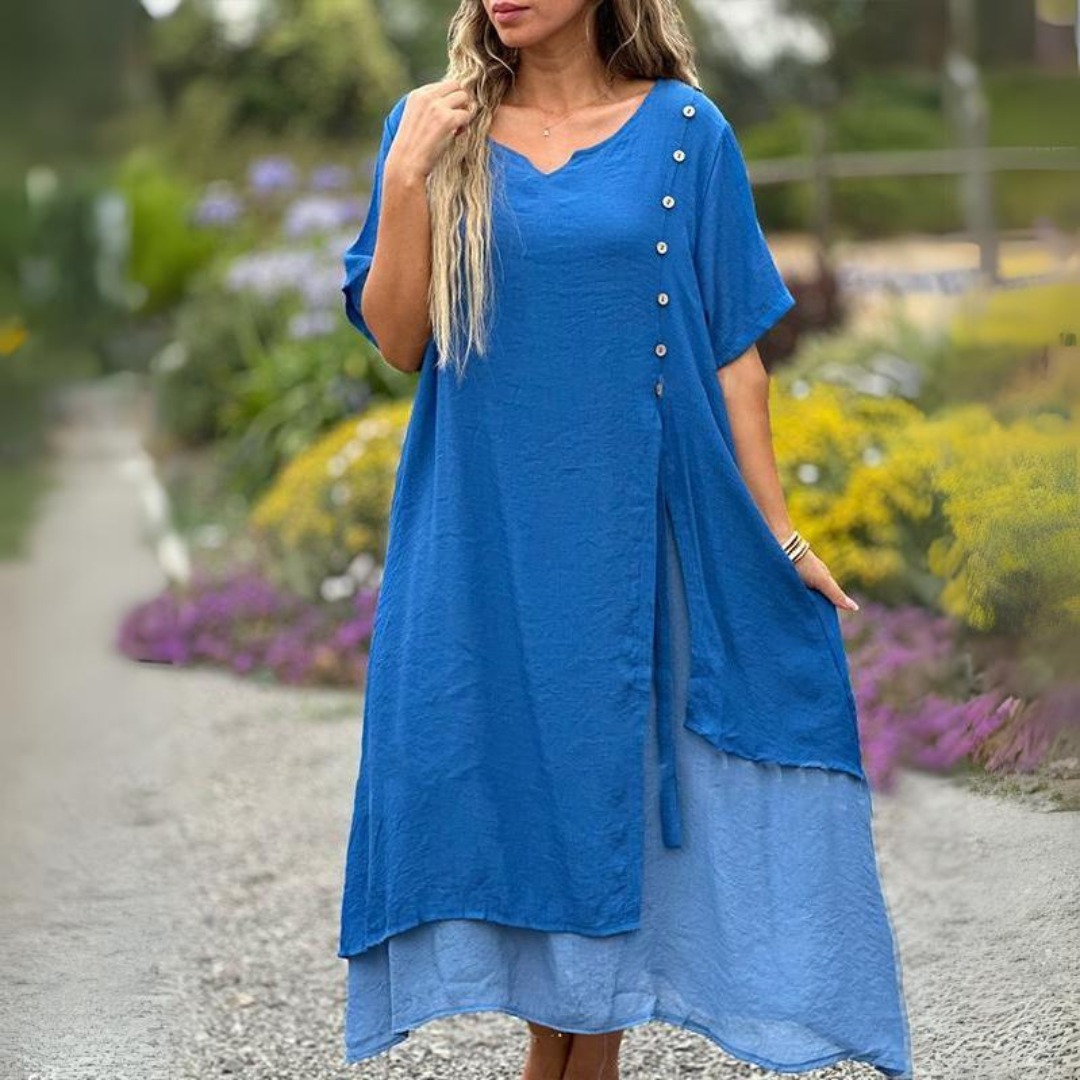 Breezy V-Neck Comfort Dress