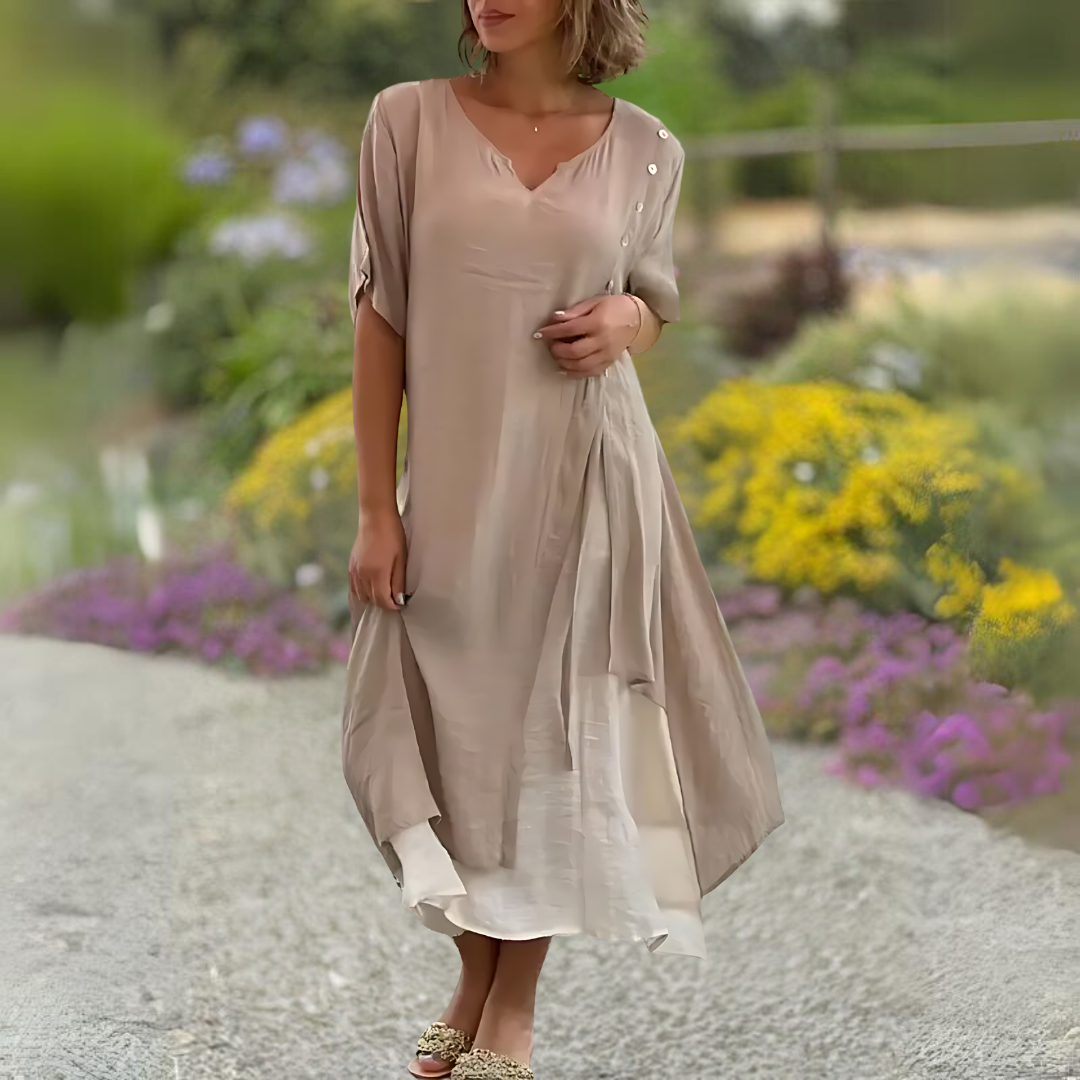 Breezy V-Neck Comfort Dress