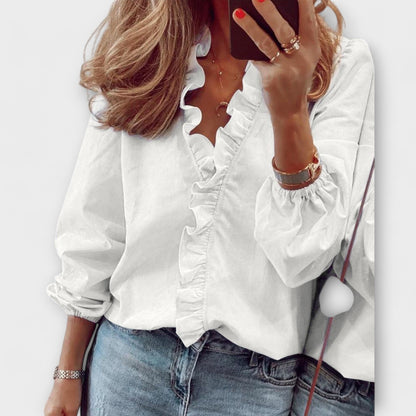 Elegant Drape Blouse