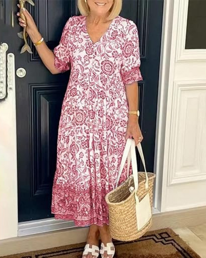Elegant Breezy Floral Dress
