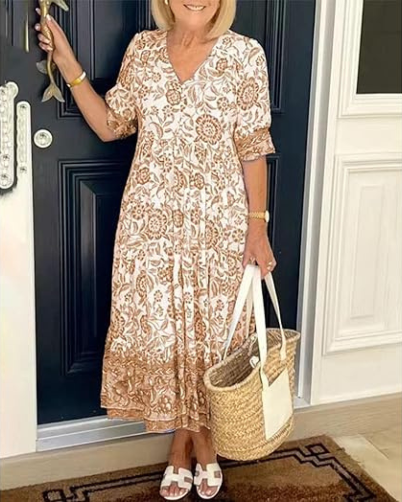 Elegant Breezy Floral Dress