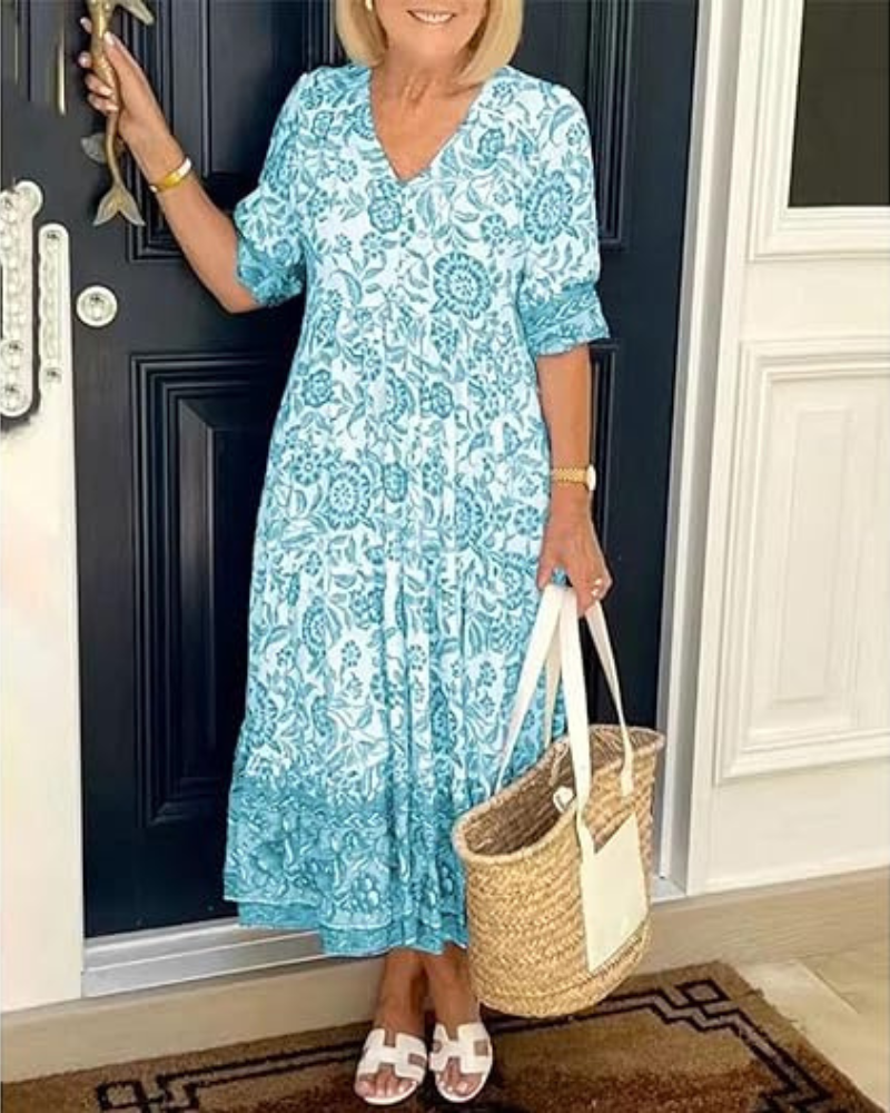 Elegant Breezy Floral Dress