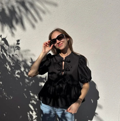 Effortlessly Chic Leopard Statement Blouse