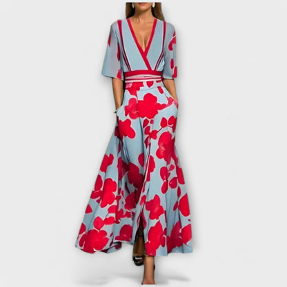Elegant Floral Wallet Dress