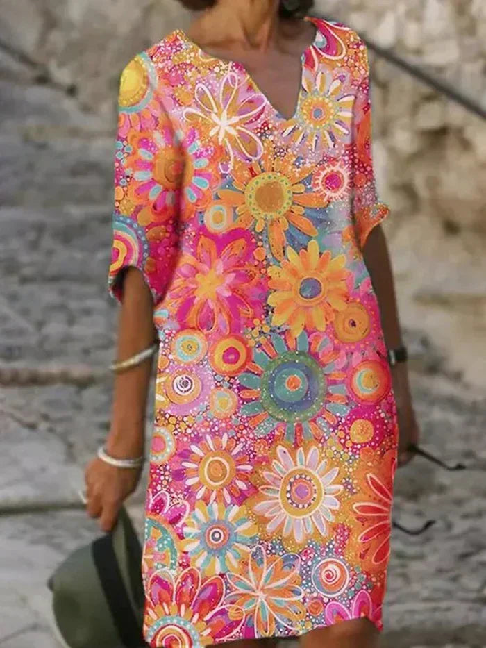 Vibrant Floral Dress