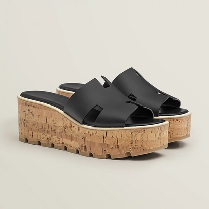 Vegan-Leather Comfort Sandals
