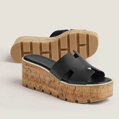 Vegan-Leather Comfort Sandals