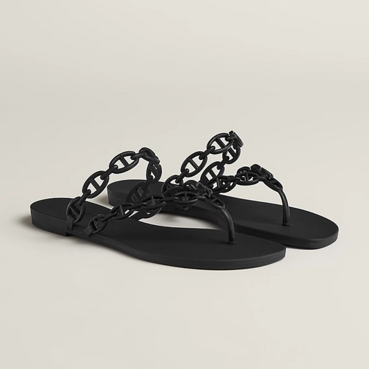 Waterproof Chain-Trim Sandals