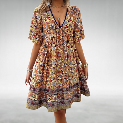 Chic Comfort: Boho Paisley Summer Dress