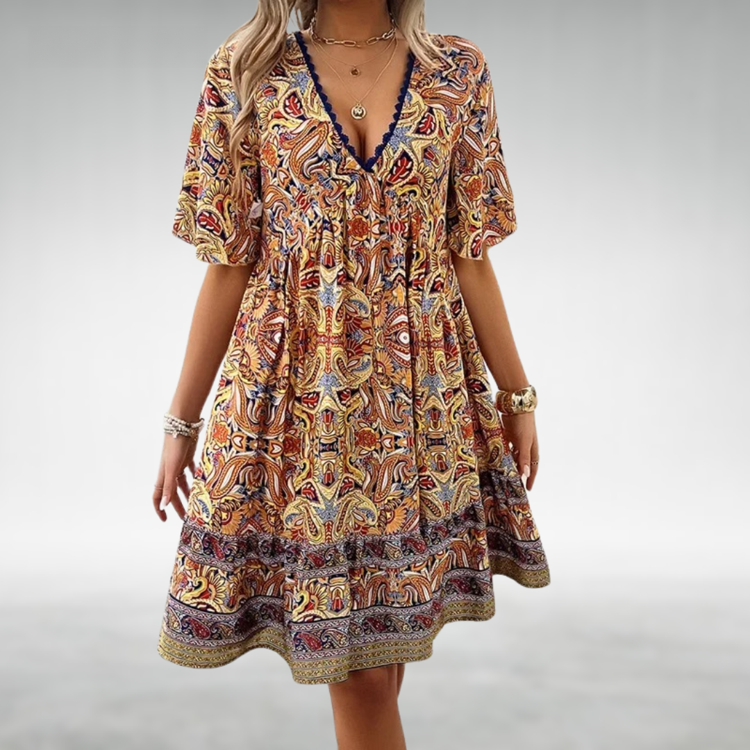 Chic Comfort: Boho Paisley Summer Dress