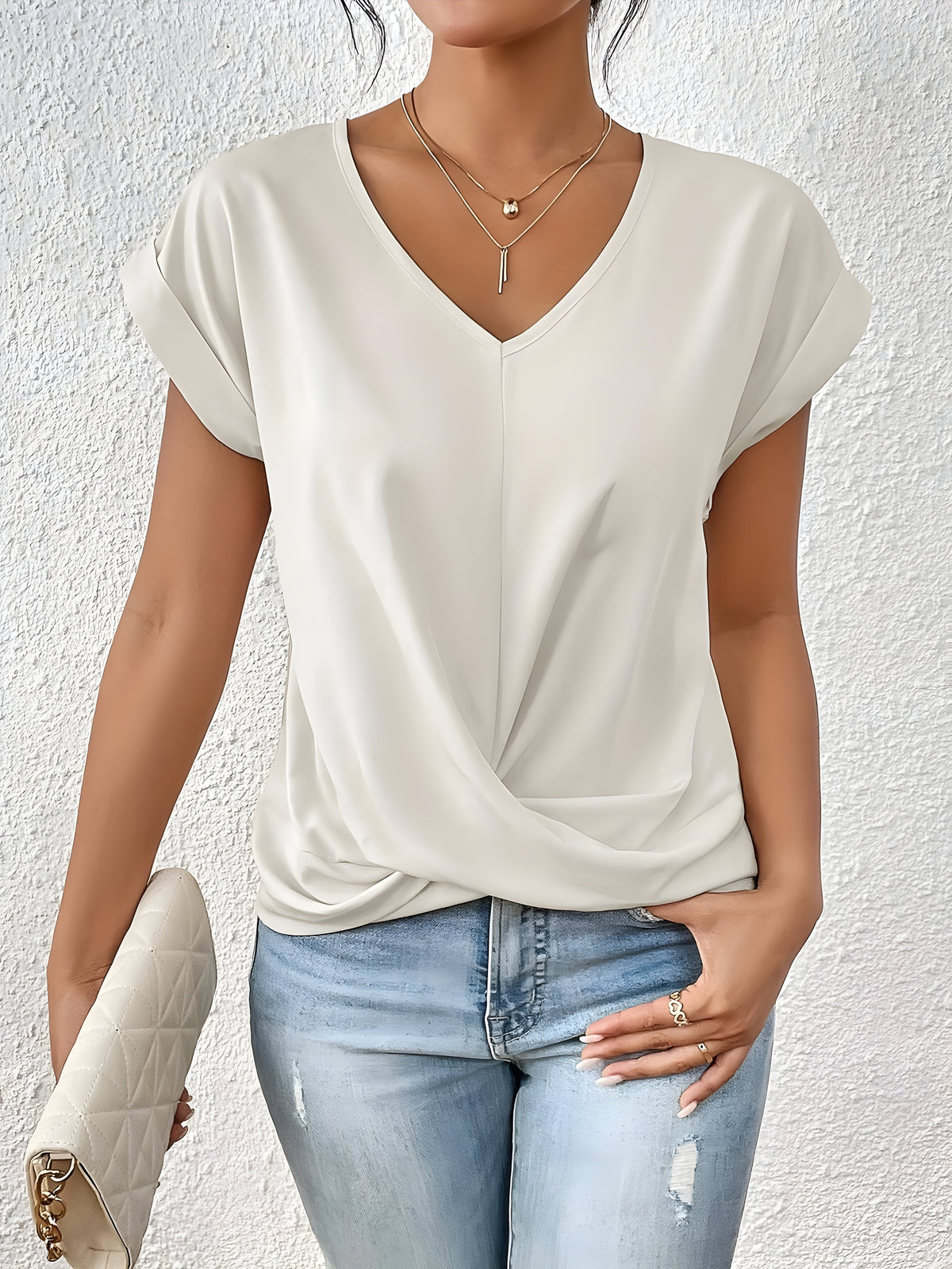 V-Neck Twist-Enhance Top