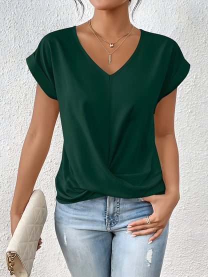 V-Neck Twist-Enhance Top