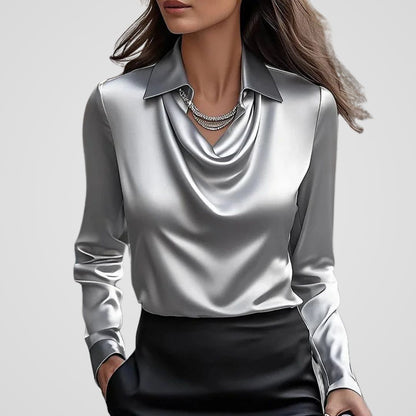 Elegant Comfort Satin Blouse