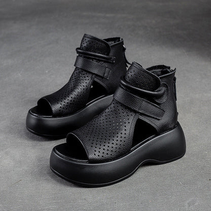 Elegant Comfort Leather Sandals