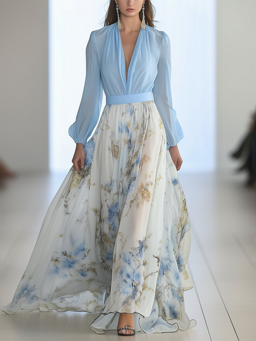 Floral-Vibe Long Dress