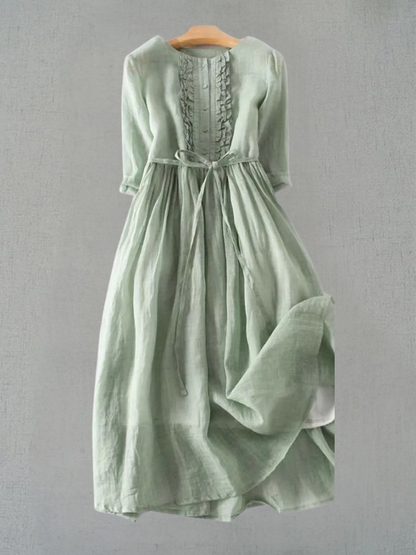 Waist-Defining Lace Dress