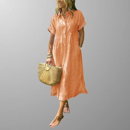 Figure-Flattering Striped Dress