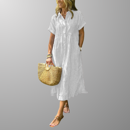 Figure-Flattering Striped Dress