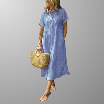 Figure-Flattering Striped Dress