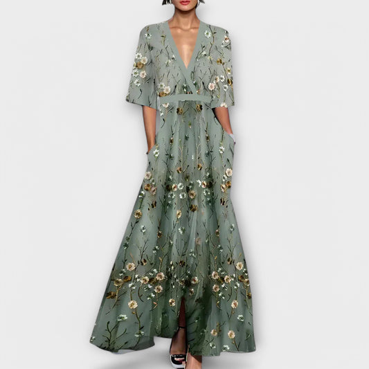 Breathable Floral Maxi Dress