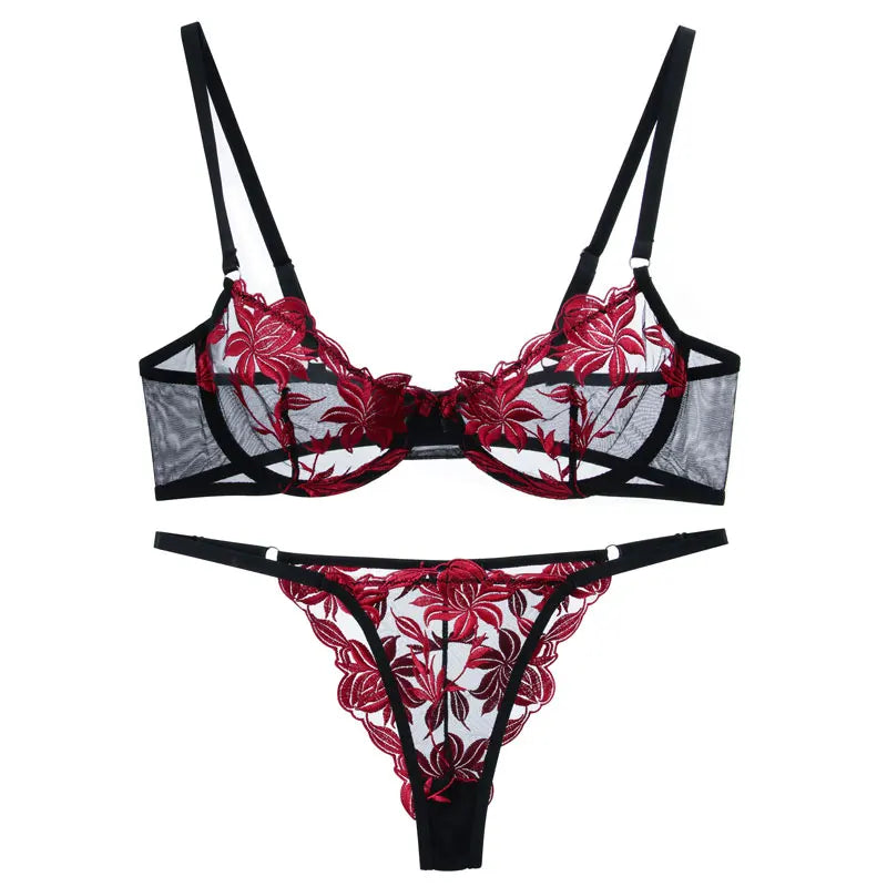 Breathable Lace Lingerie Set