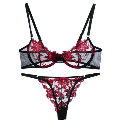Breathable Lace Lingerie Set