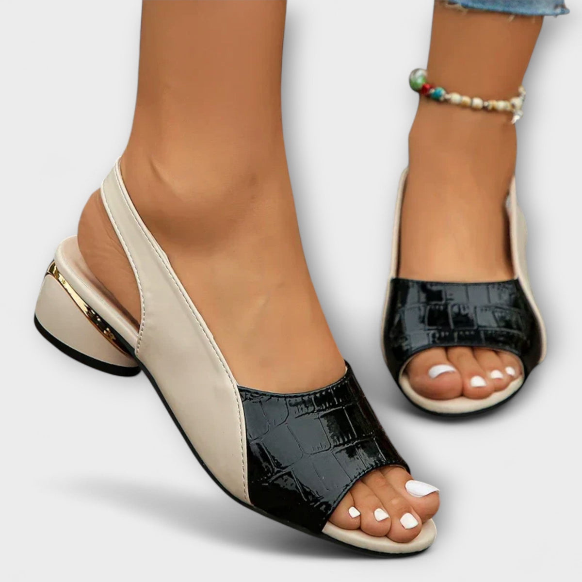 Elegant Comfort Leather Sandals