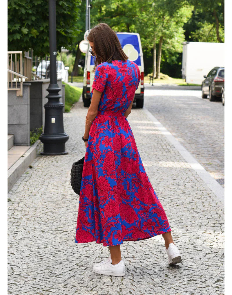 Graceful V-Neck Elegant Dress