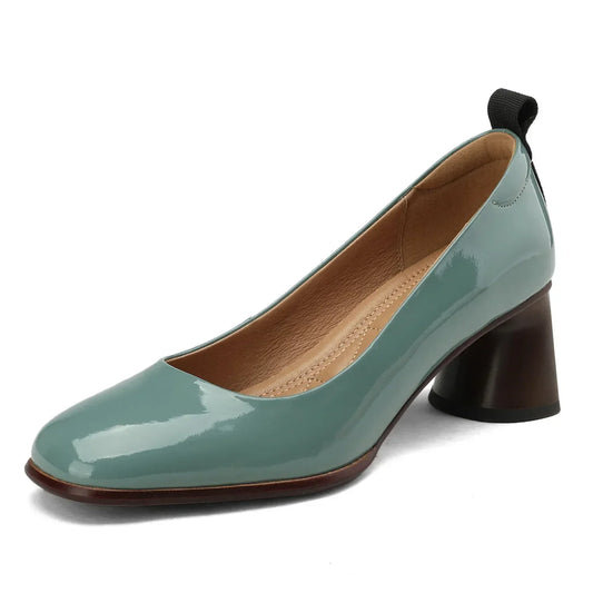 Elegant Comfort Leather Pumps