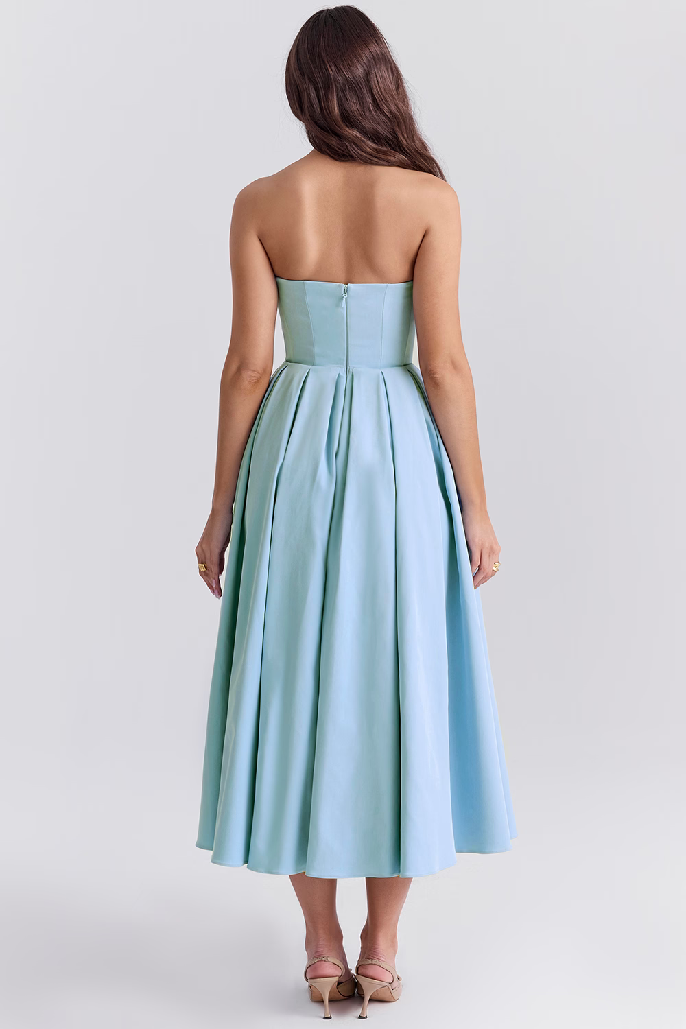 Elegant Corseted Midi Dress