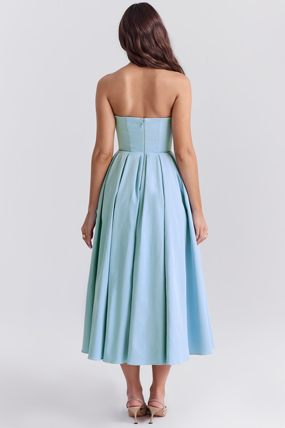 Elegant Corseted Midi Dress