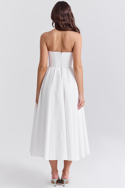 Elegant Corseted Midi Dress
