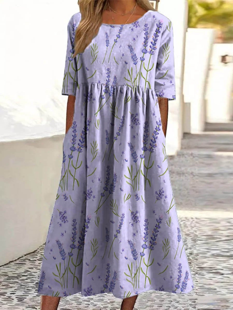 Embroidered-Elegance Midi Dress