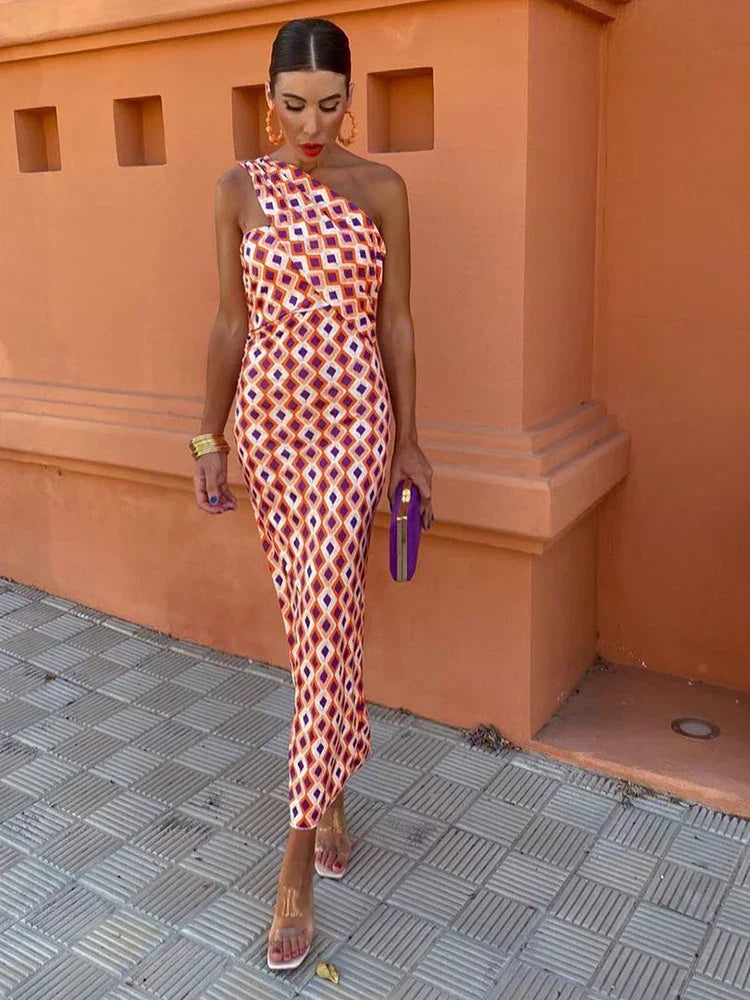Cooling Shoulder-Drape Dress