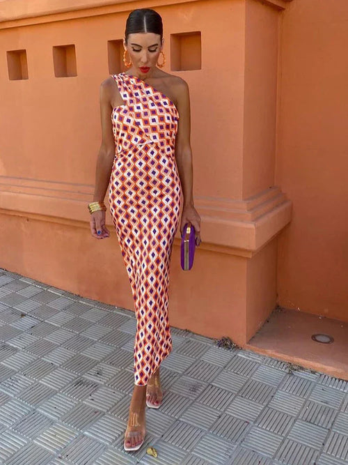 Elegant Asymmetric Maxi Dress