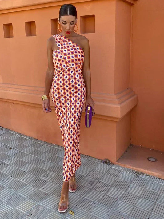 Elegant Asymmetric Maxi Dress