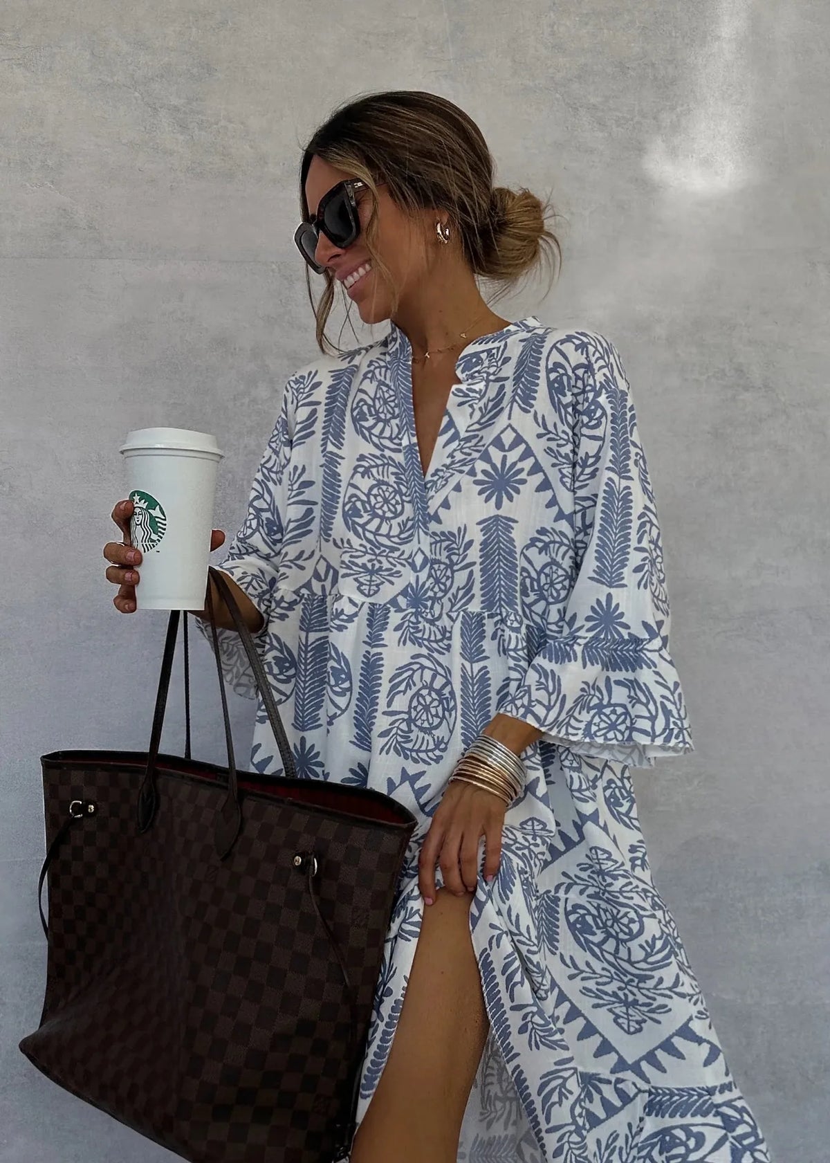 Flattering Printed A-Line Elegance