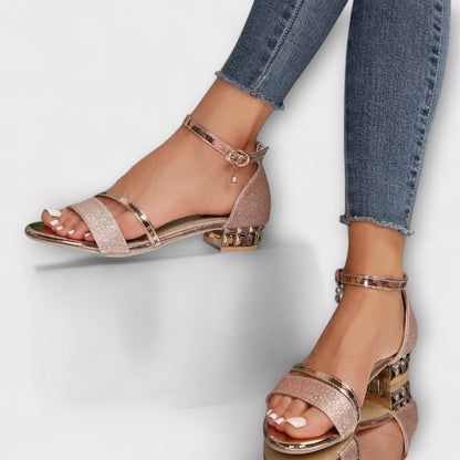 Chic Gold-Accent Sandals