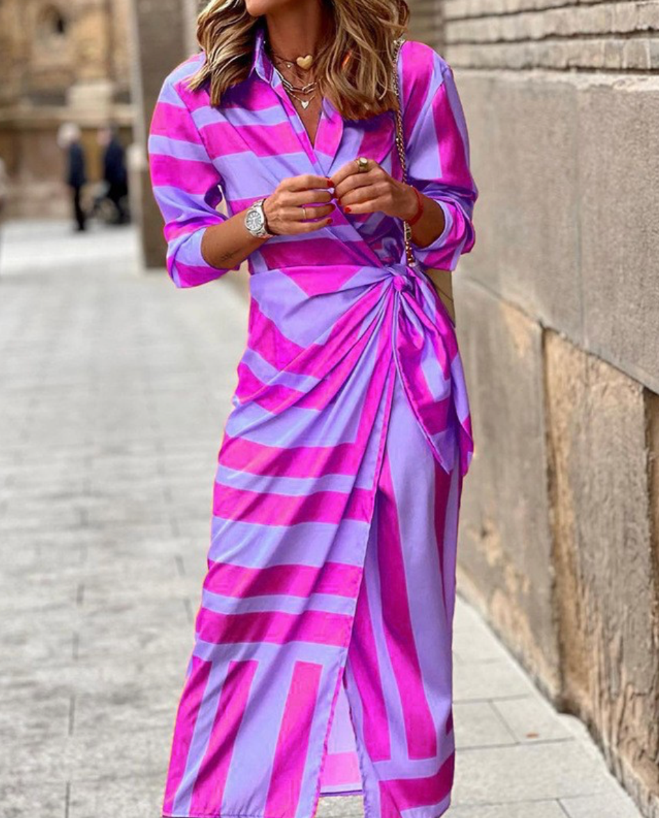 Confident Curve-Enhancing Wrap Dress