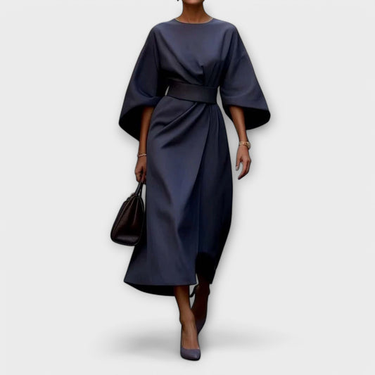 Elegant Lantern-Sleeve Dress
