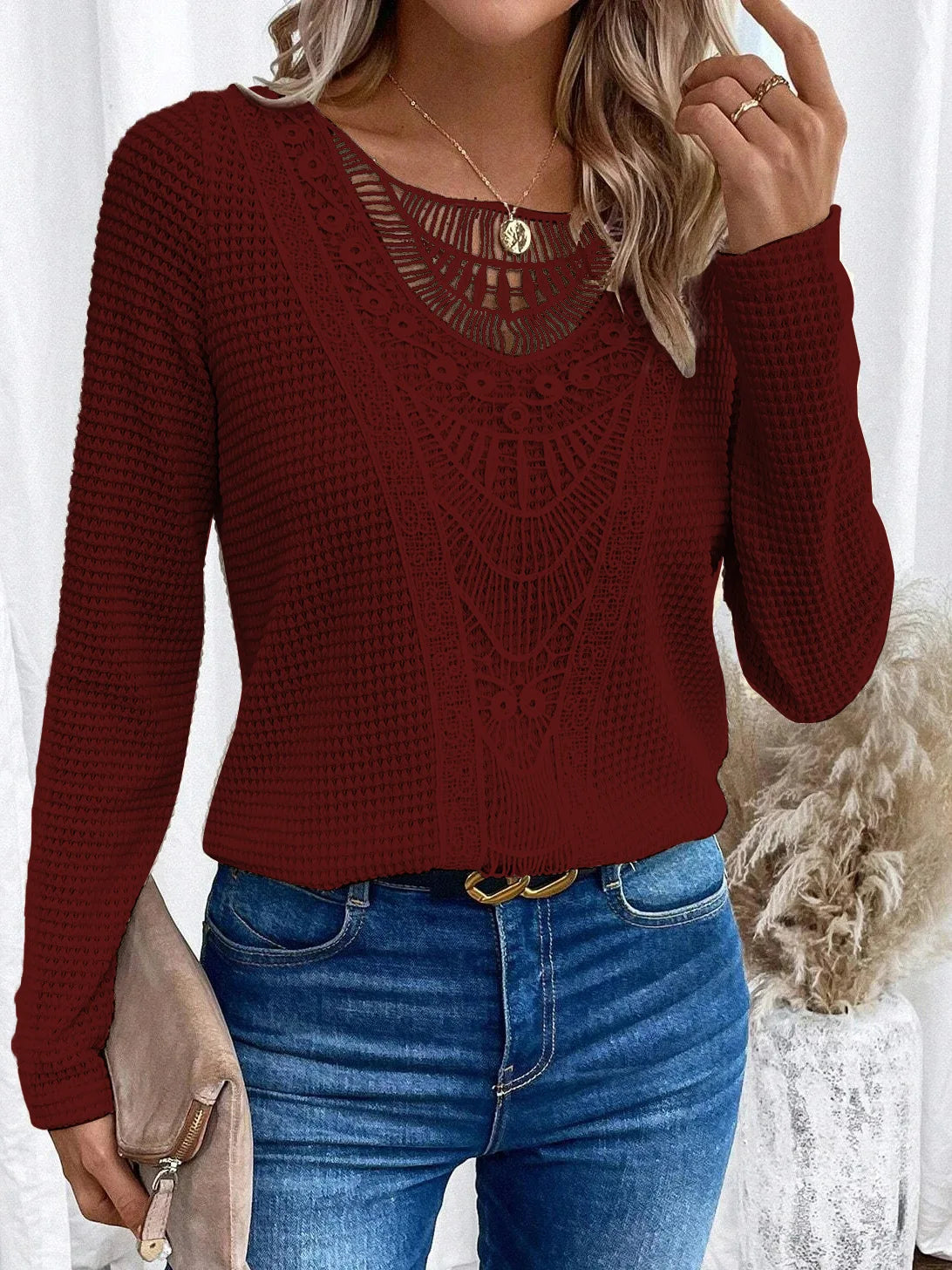 Elegant Cut-Out T-Shirt