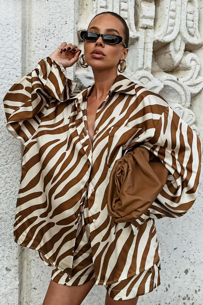 Zebra-Print Comfort Lounge Set
