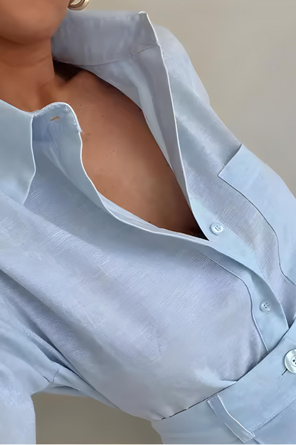 Chic-Cooling Button-Up Set