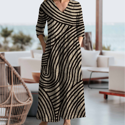 Vintage-Style Striped Dress