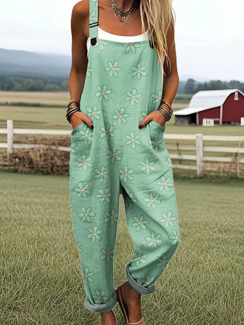 Florals Jumpsuit with Airy Comfort