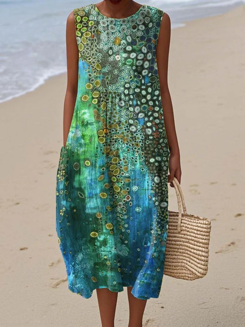 Fluid-Breeze Wrap Dress