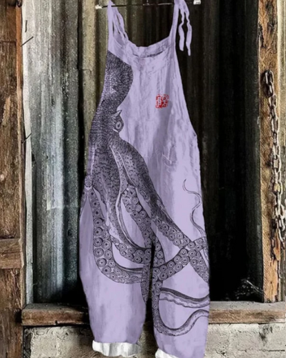 Crease-Resistant Floral Jumpsuit